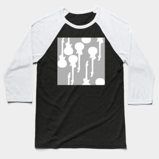 White and Grey Guitars Baseball T-Shirt